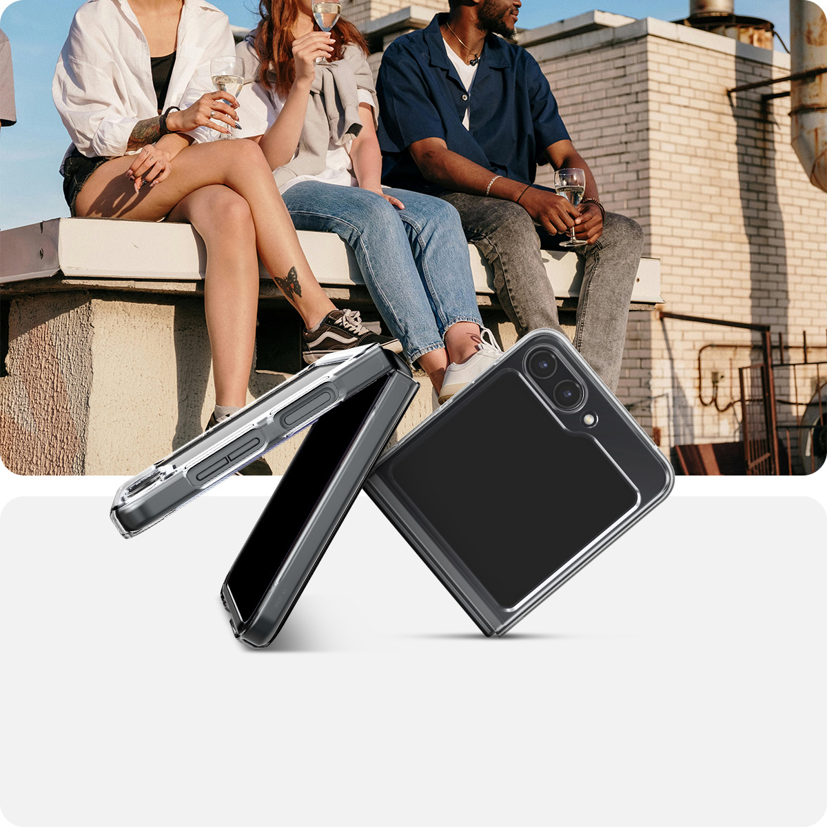 Etui Spigen Air Skin do Galaxy Z Flip6, przezroczyste